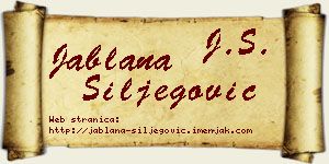 Jablana Šiljegović vizit kartica